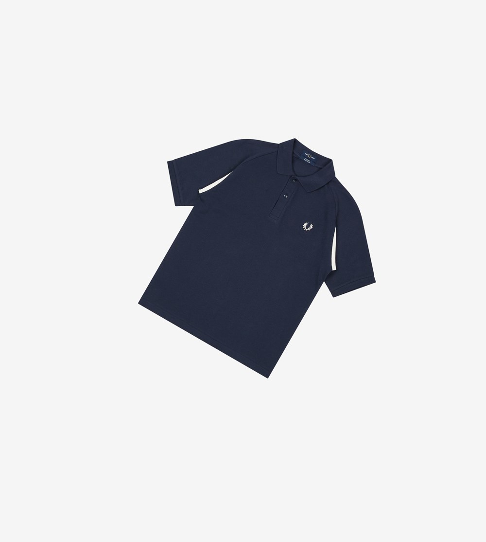 Dark Grey Fred Perry Reissues Raglan Sleeve Men's Polo Shirts | XEWCG-5842