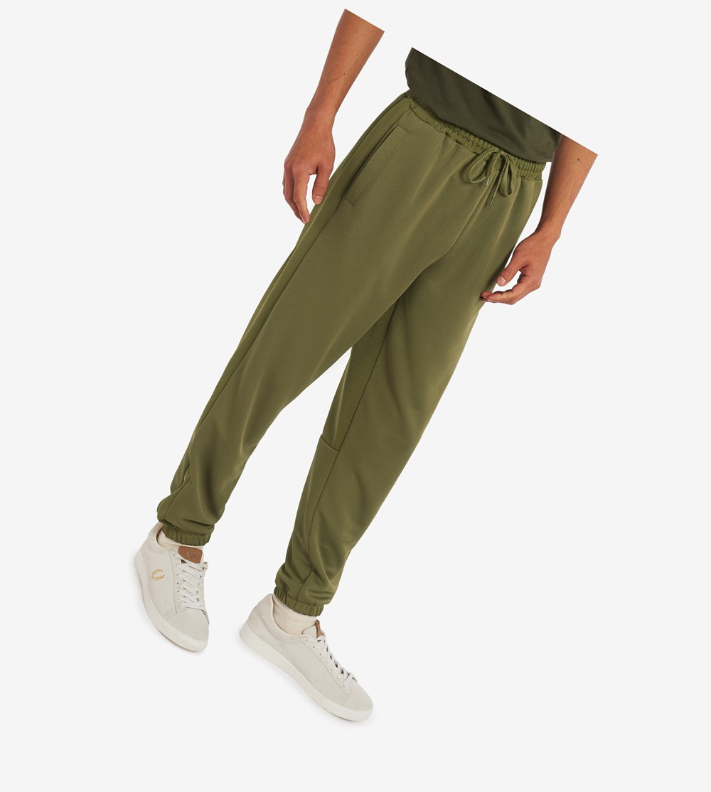 Green Fred Perry Panelled Track Pants Men\'s Trousers | TJDZS-2307