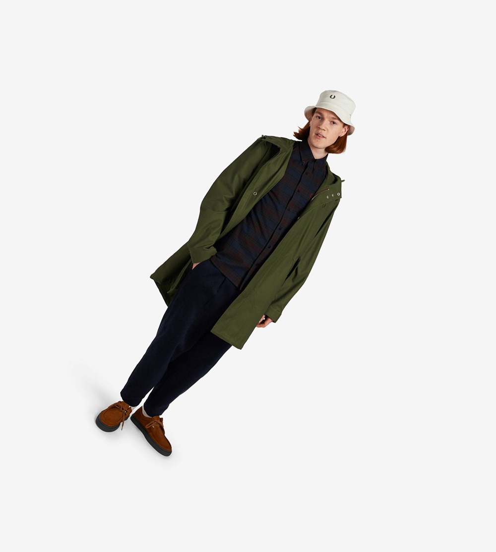 Green Fred Perry Shell Parka Men's Jackets | APYSE-4813