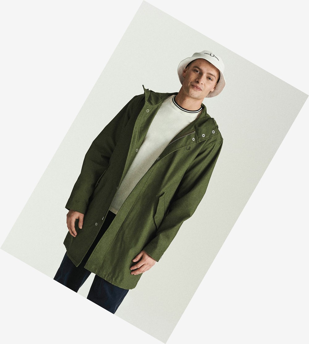 Green Fred Perry Shell Parka Men\'s Jackets | APYSE-4813