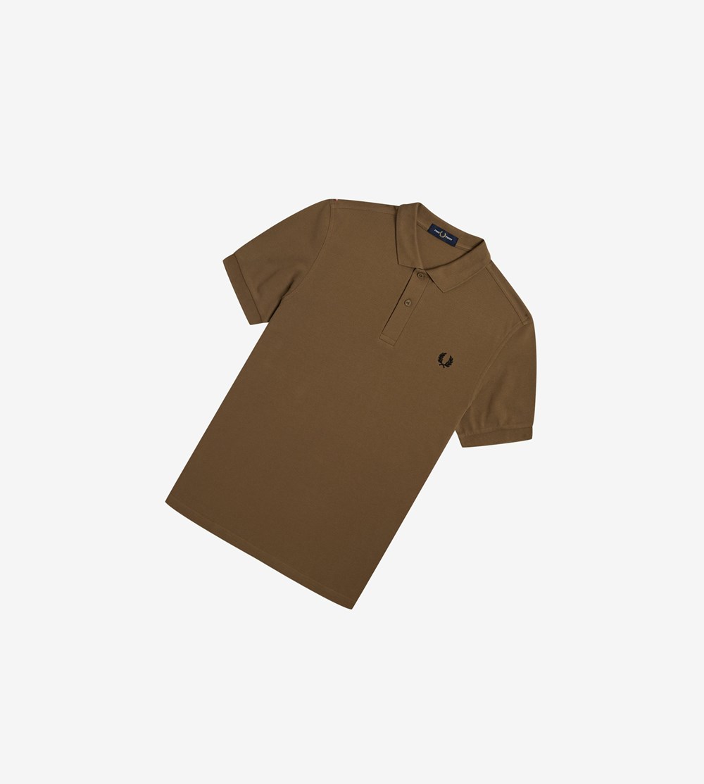 Grey / Black Fred Perry M6000 Men's Polo Shirts | CUDQK-6903