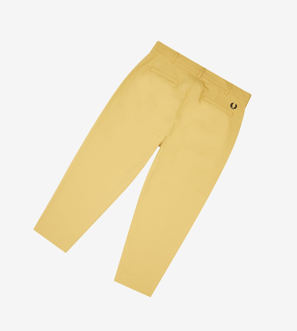 Grey Fred Perry Cropped Men's Trousers | VDGNB-1048