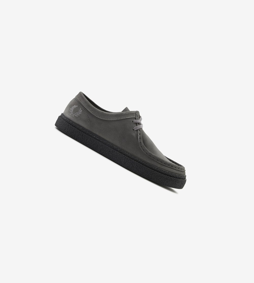 Grey Fred Perry Dawson Low Men\'s Suede Shoes | UTCYH-1457