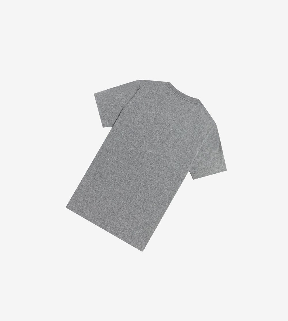 Grey Fred Perry Embroidered Men's T Shirts | JYPHK-7062