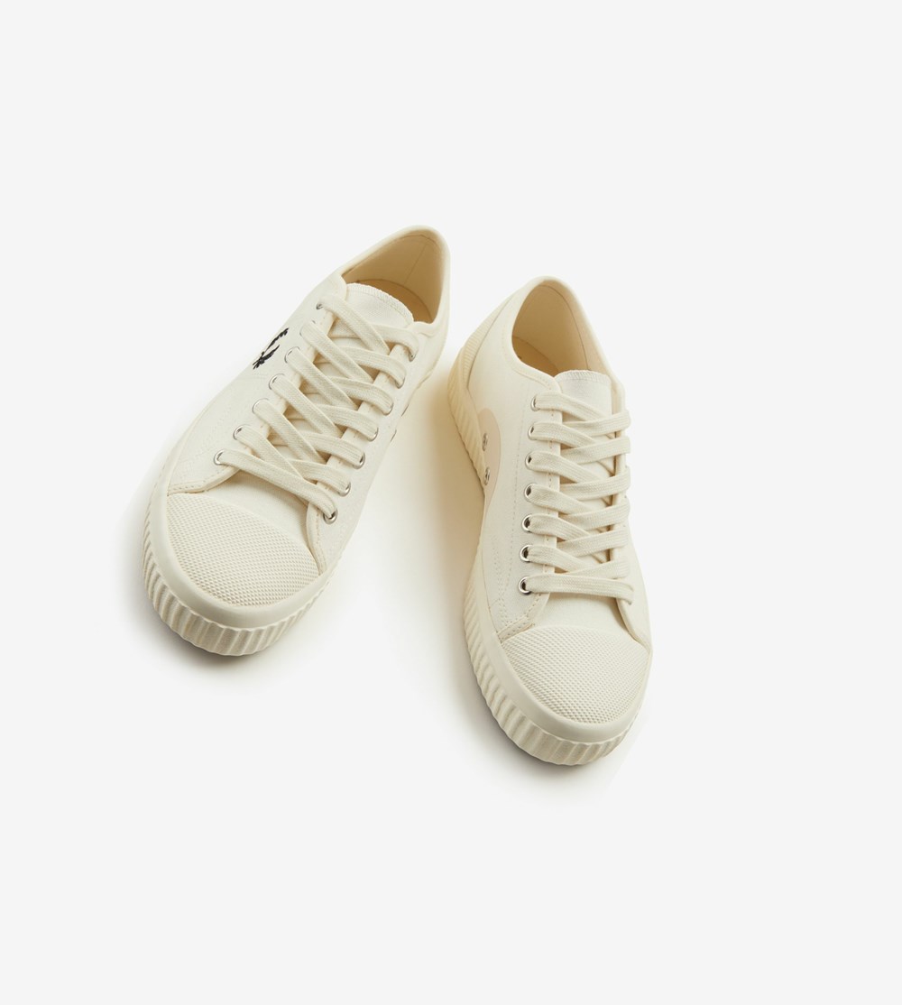 Grey Fred Perry Hughes Low Men's Canvas Shoes | BIYCD-2037