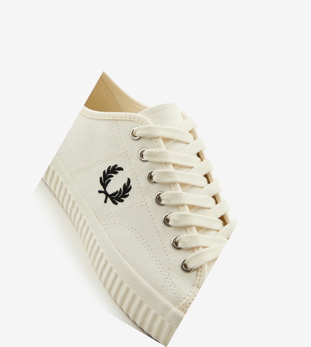 Grey Fred Perry Hughes Low Men's Canvas Shoes | BIYCD-2037