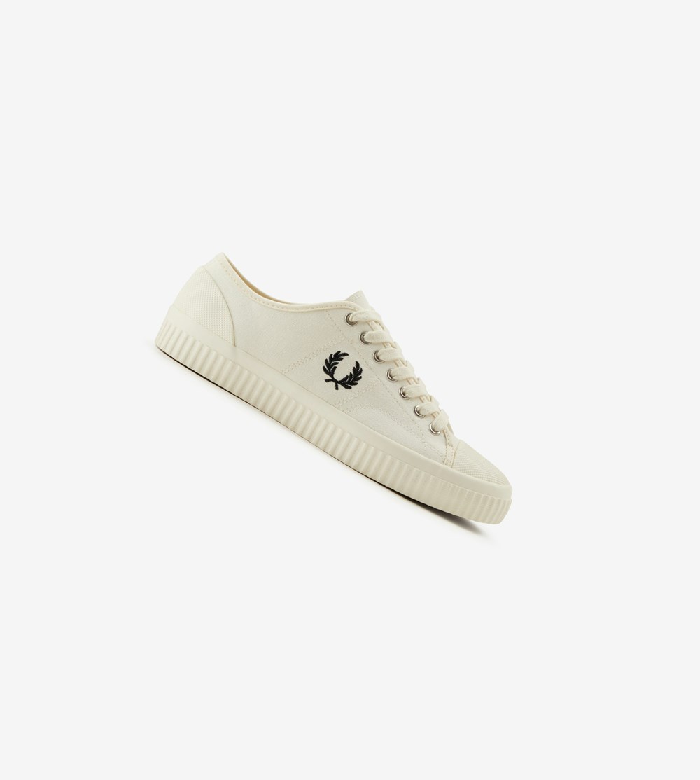 Grey Fred Perry Hughes Low Men\'s Canvas Shoes | BIYCD-2037