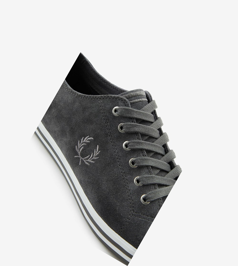 Grey Fred Perry Kingston Men's Sneakers | WDOCZ-4510