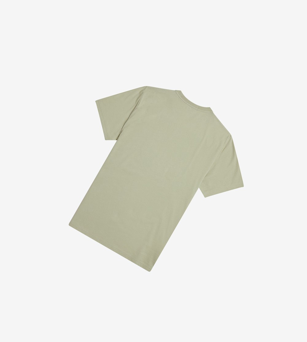 Grey Fred Perry Laurel Wreath Print Men's T Shirts | KDTHO-0849