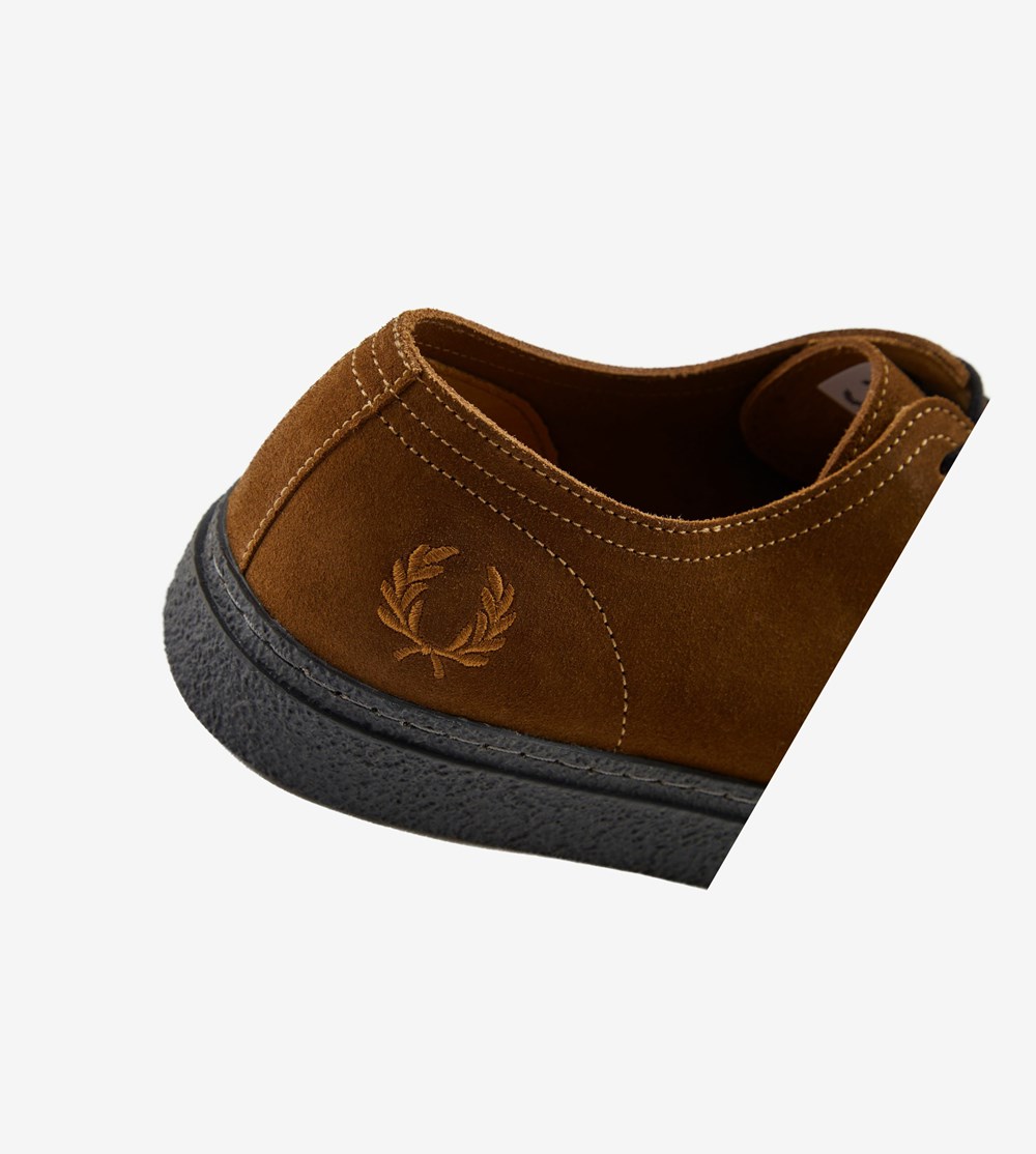 Grey Fred Perry Linden Men's Suede Shoes | RWDPI-6021