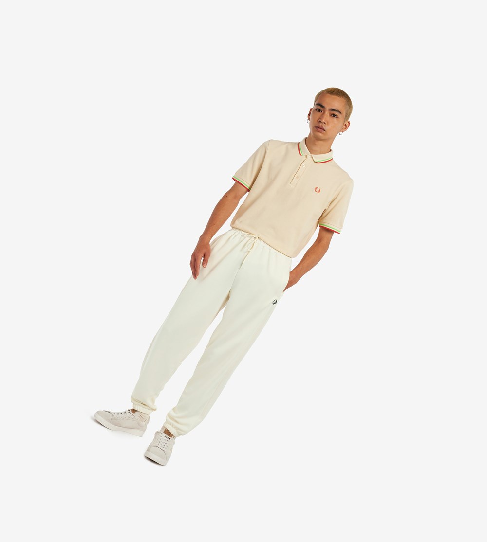 Grey Fred Perry Panelled Track Pants Men's Trousers | ZTNJL-3528