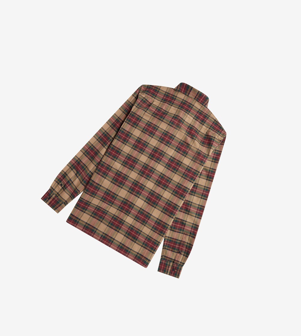 Grey Fred Perry Tartan Men's Shirts | YZSAJ-8731