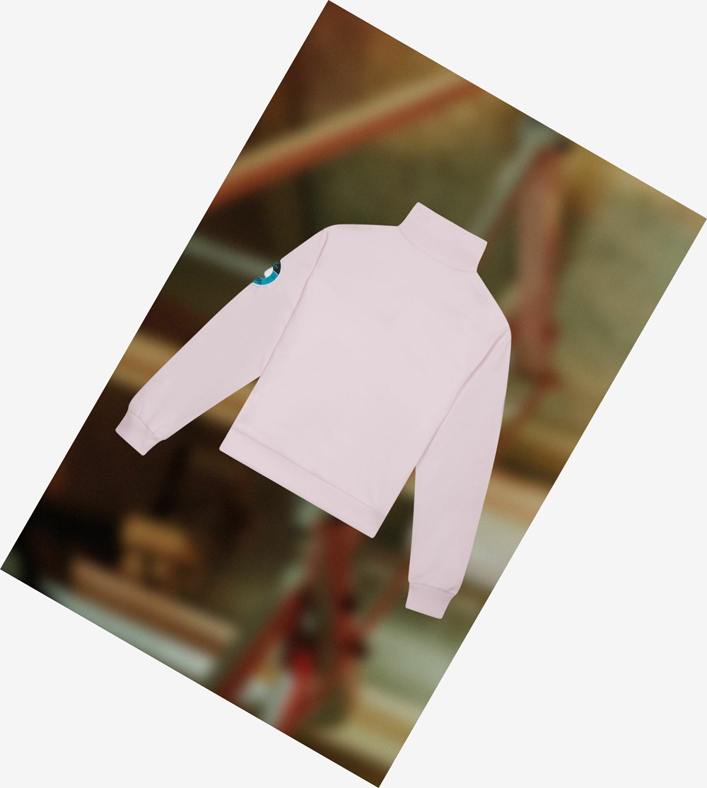 Light Pink Fred Perry Raf Simons Patch Detail Men's Track Jacket | WVXSG-6354