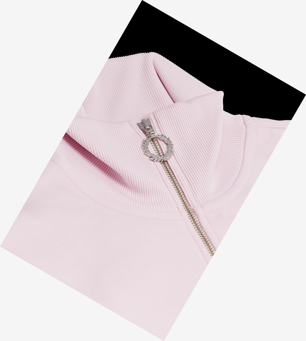 Light Pink Fred Perry Raf Simons Patch Detail Men's Track Jacket | WVXSG-6354