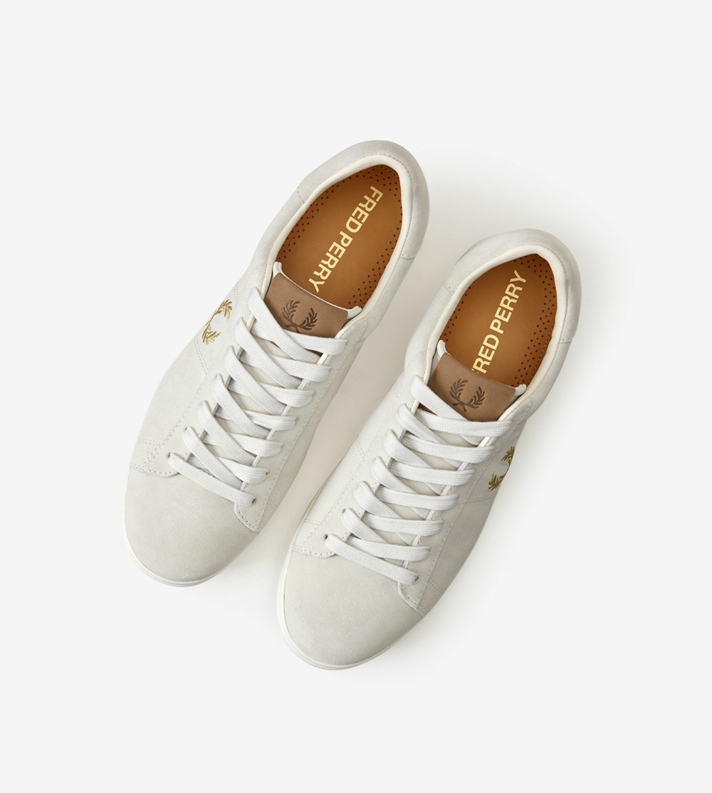 Metal Gold Fred Perry Spencer Men's Sneakers | ZSOQF-2591