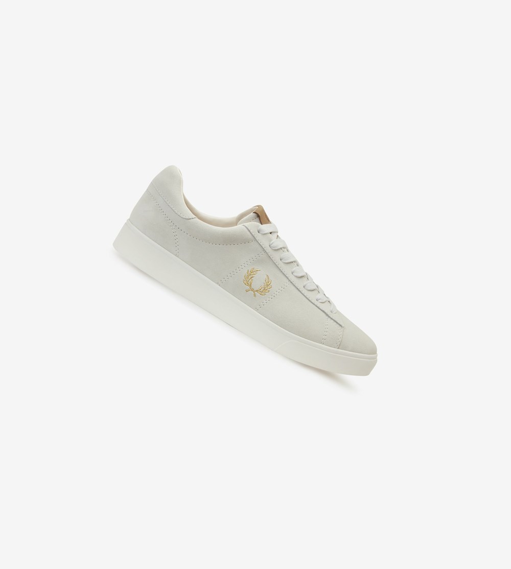 Metal Gold Fred Perry Spencer Men\'s Sneakers | ZSOQF-2591