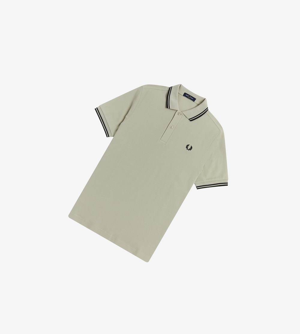 Navy / Black Fred Perry M3600 Men\'s Polo Shirts | GKRNO-9368