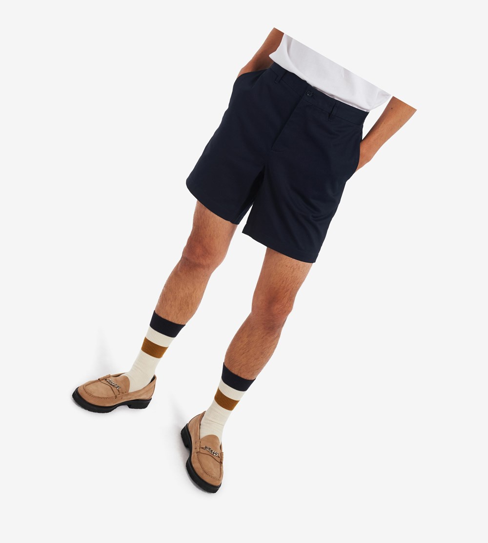 Navy Fred Perry Classic Men\'s Shorts | FGNKJ-2184