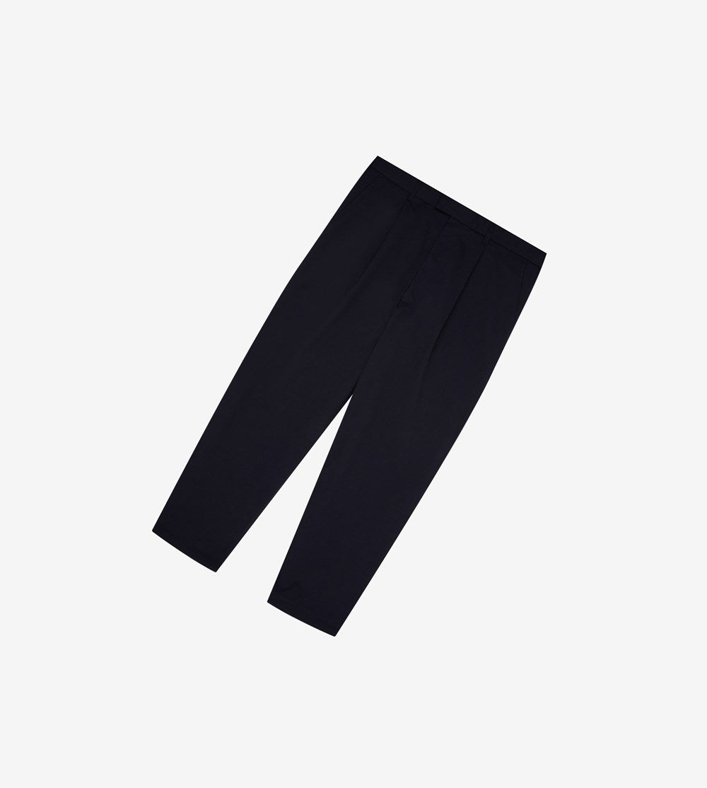 Navy Fred Perry Cropped Men's Trousers | QAEZW-0162