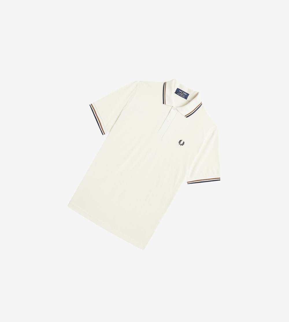 Navy Fred Perry M12 Men's Polo Shirts | GSUWC-6752