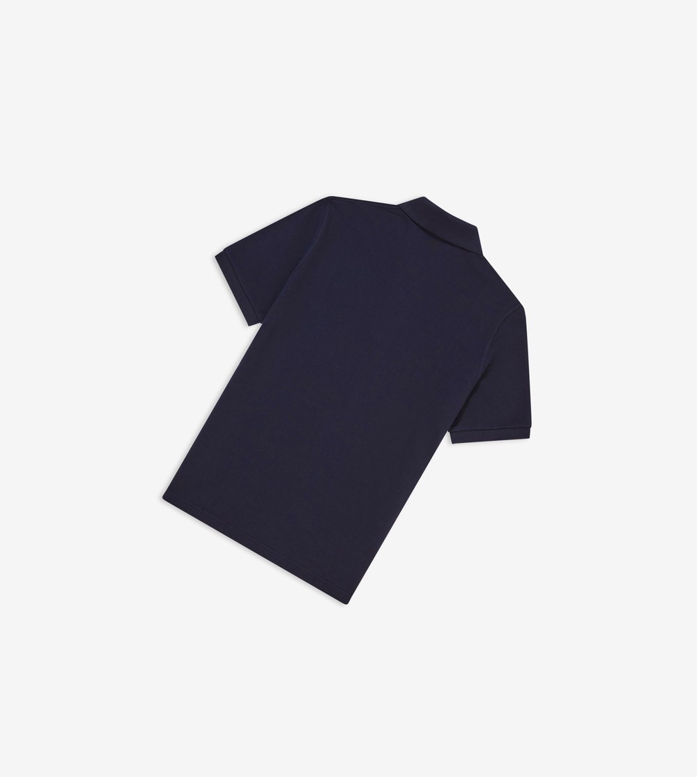 Navy Fred Perry M3 Men's Polo Shirts | TSAKJ-9813