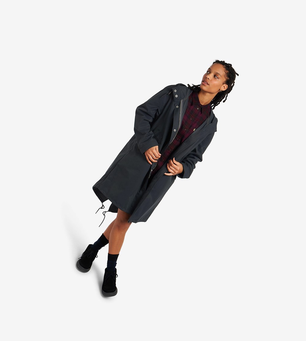 Navy Fred Perry Shell Parka Women's Jackets | HMWQN-3597