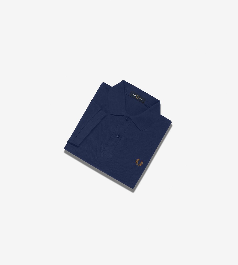 Navy / Grey Fred Perry M6000 Men's Polo Shirts | QCTIU-2387