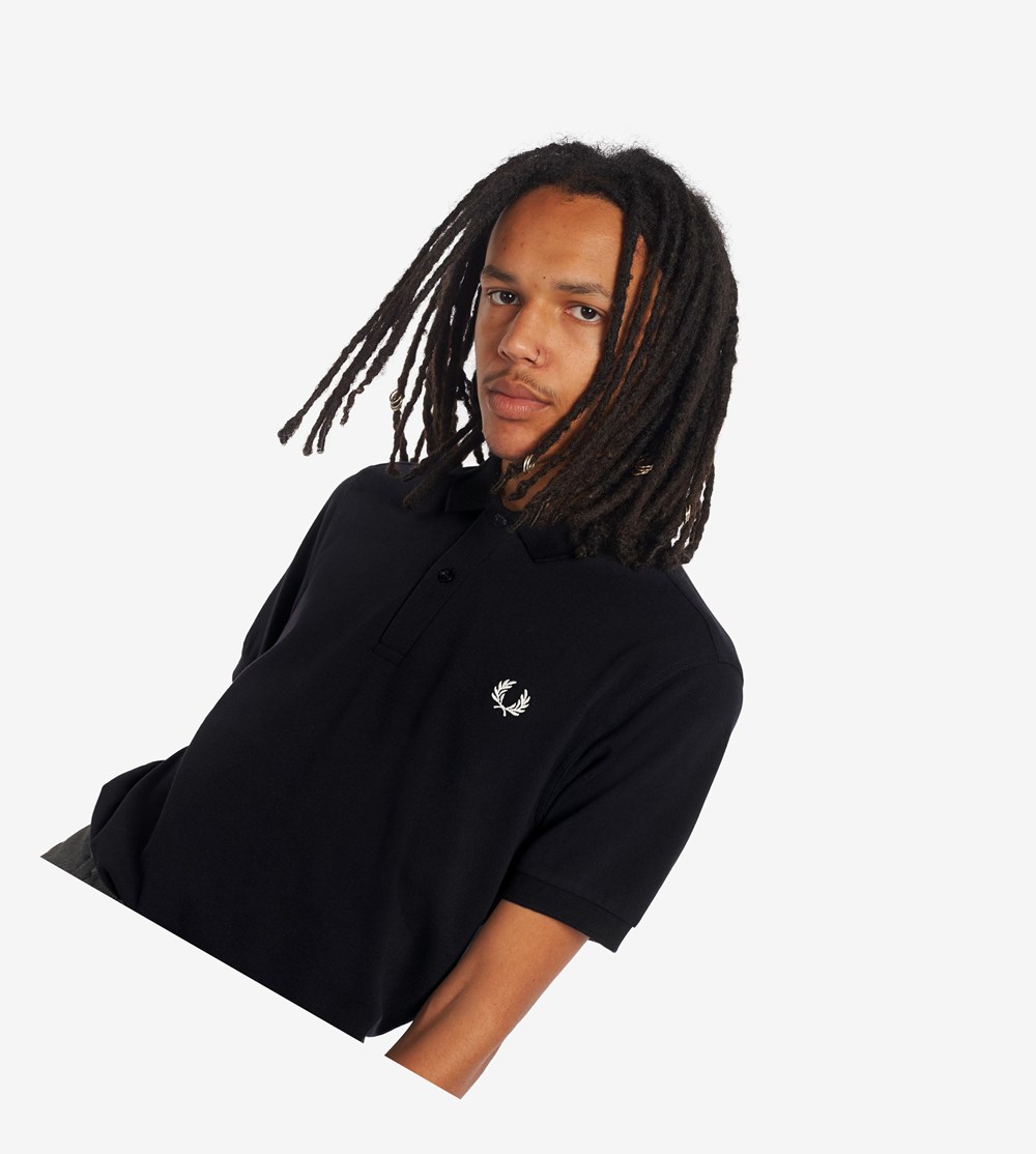 Navy / White Fred Perry M6000 Men's Polo Shirts | XNYDK-6847