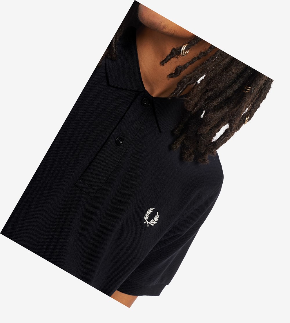 Navy / White Fred Perry M6000 Men's Polo Shirts | XNYDK-6847