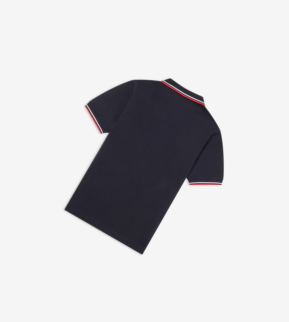 Navy / White / Red Fred Perry M3600 Men's Polo Shirts | KDONJ-8672