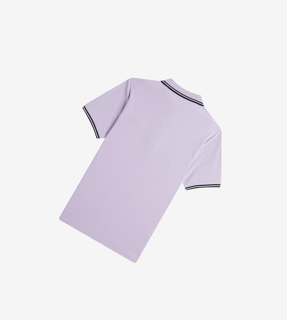 Purple / Black Fred Perry G3600 Women's Polo Shirts | KUCDG-1873