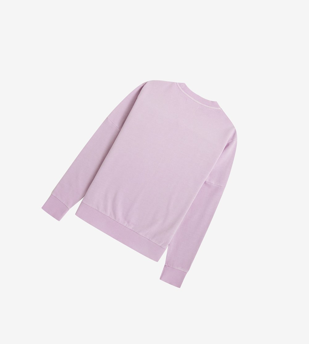 Purple Fred Perry Reissues Pigment Dye Men's Sweatshirt | NCQYR-2486