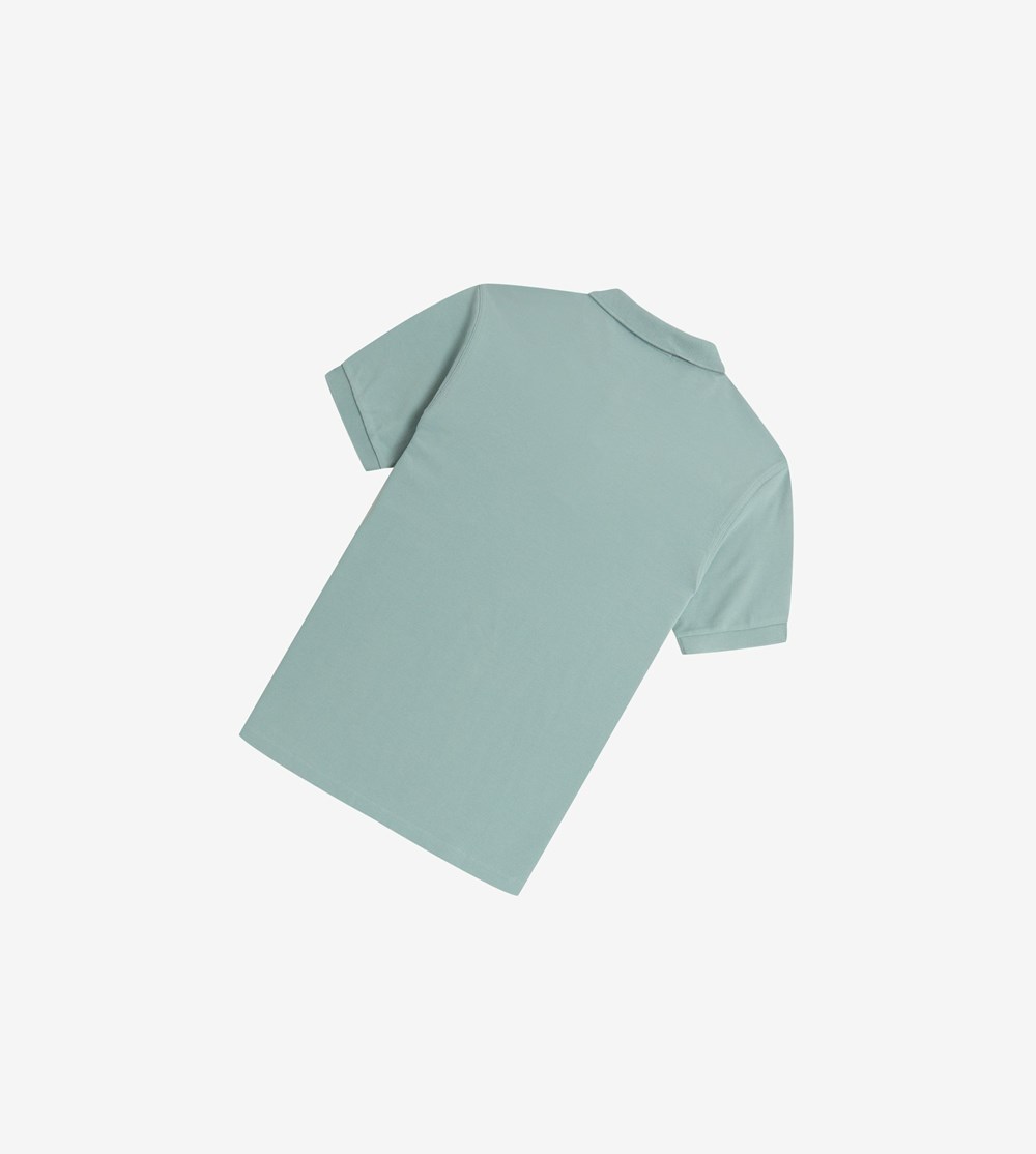 Silver Blue / Black Fred Perry M6000 Men's Polo Shirts | YWLVI-2378