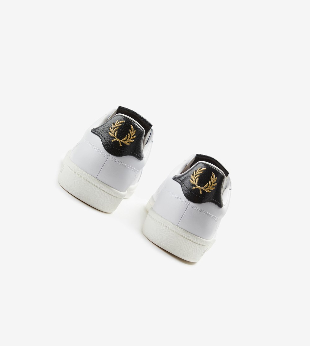 White Fred Perry B721 Men's Sneakers | EGFUR-2179