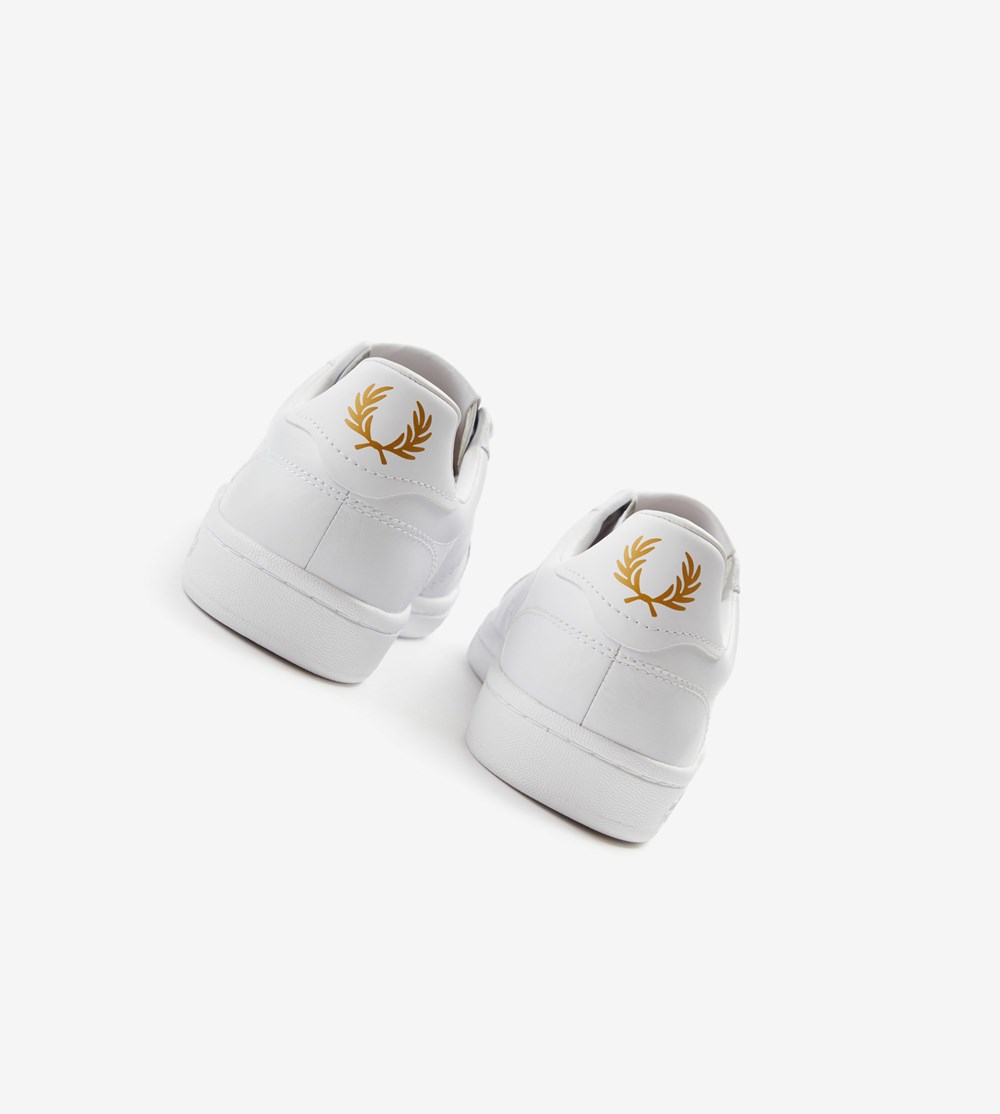 White Fred Perry B721 Men's Sneakers | ENBWR-7095