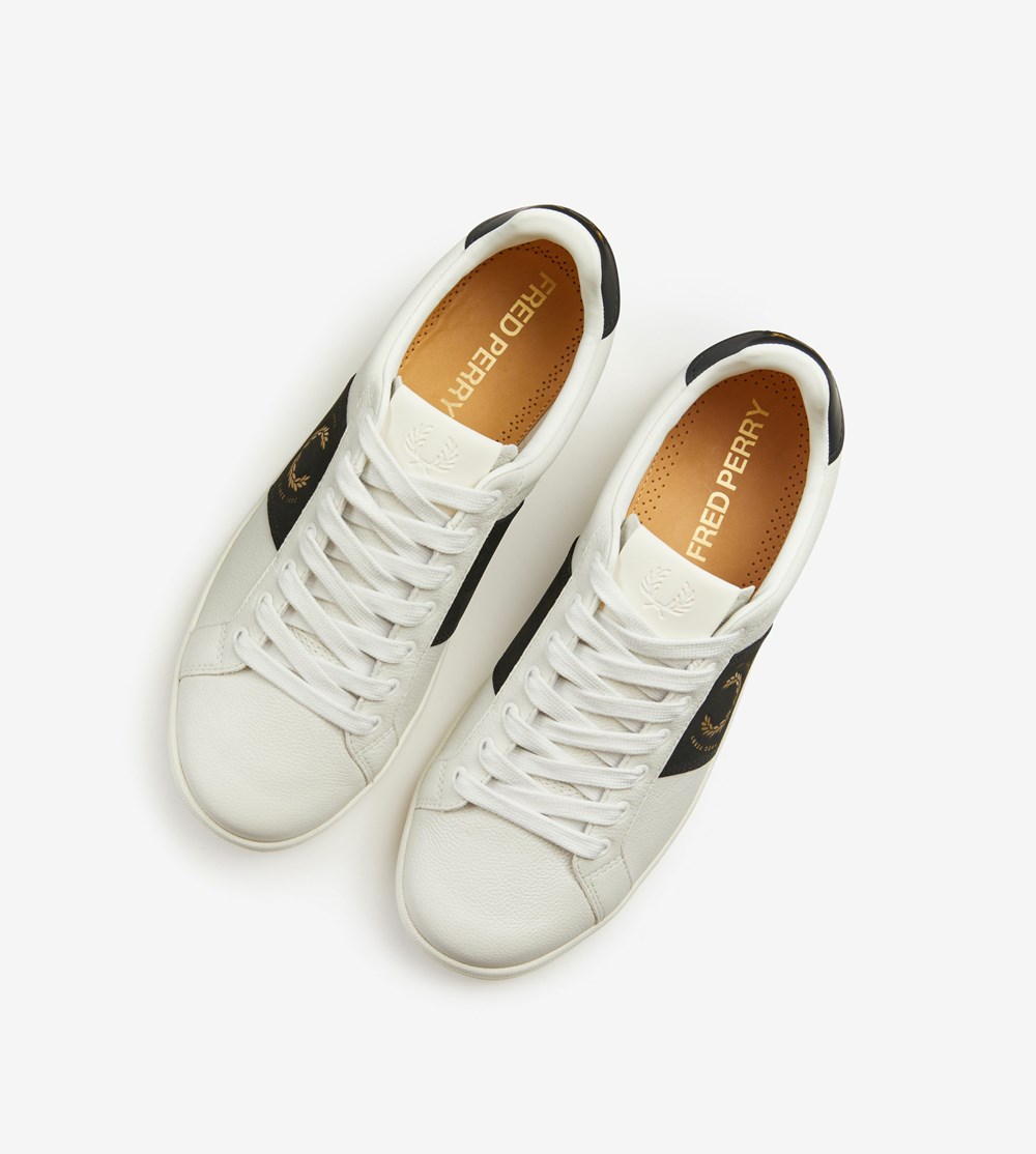 White Fred Perry B721 Men's Sneakers | MQSZB-6814