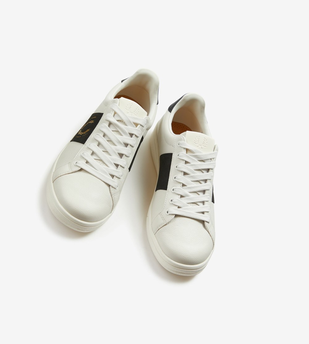 White Fred Perry B721 Men's Sneakers | MQSZB-6814