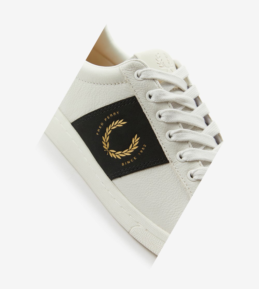 White Fred Perry B721 Men's Sneakers | MQSZB-6814