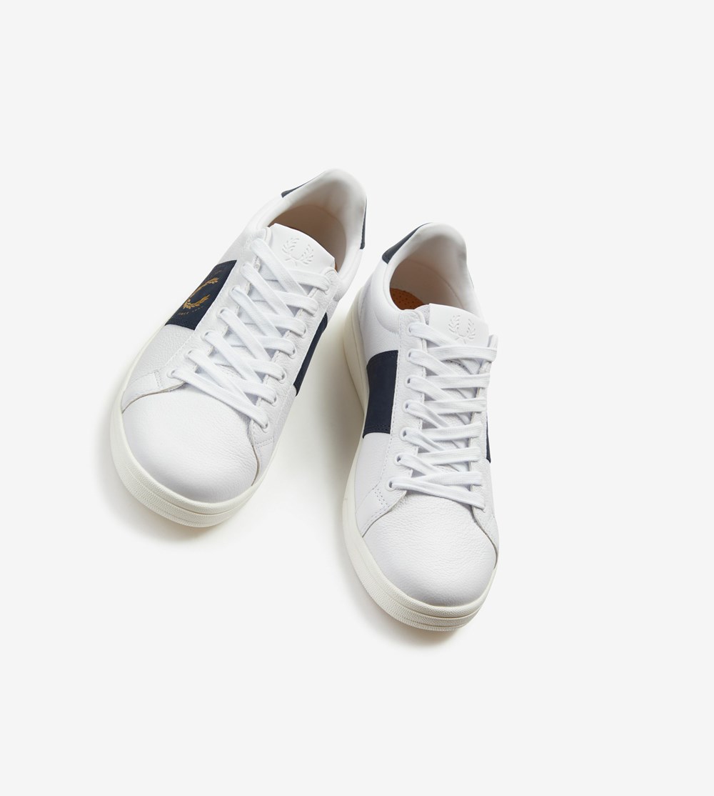 White Fred Perry B721 Men's Sneakers | MRKYP-9701