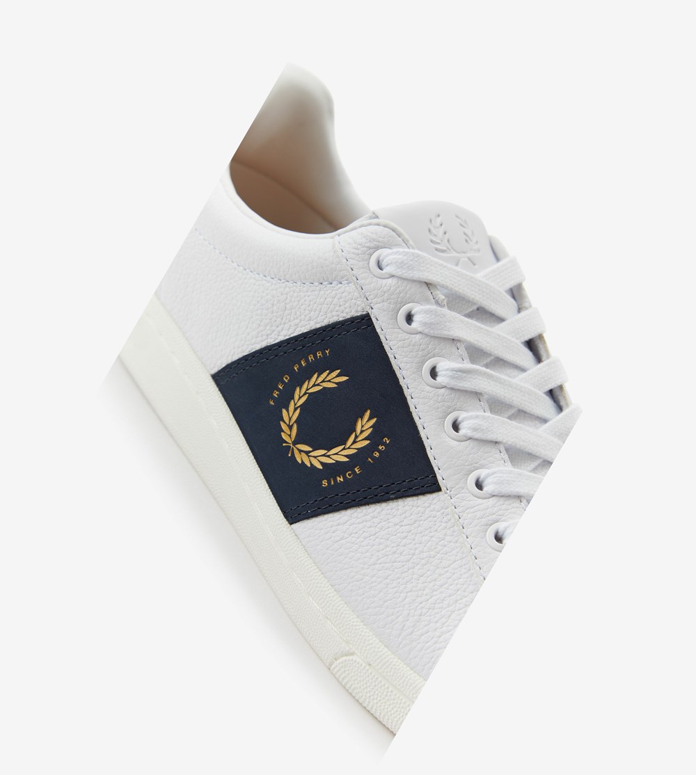 White Fred Perry B721 Men's Sneakers | MRKYP-9701