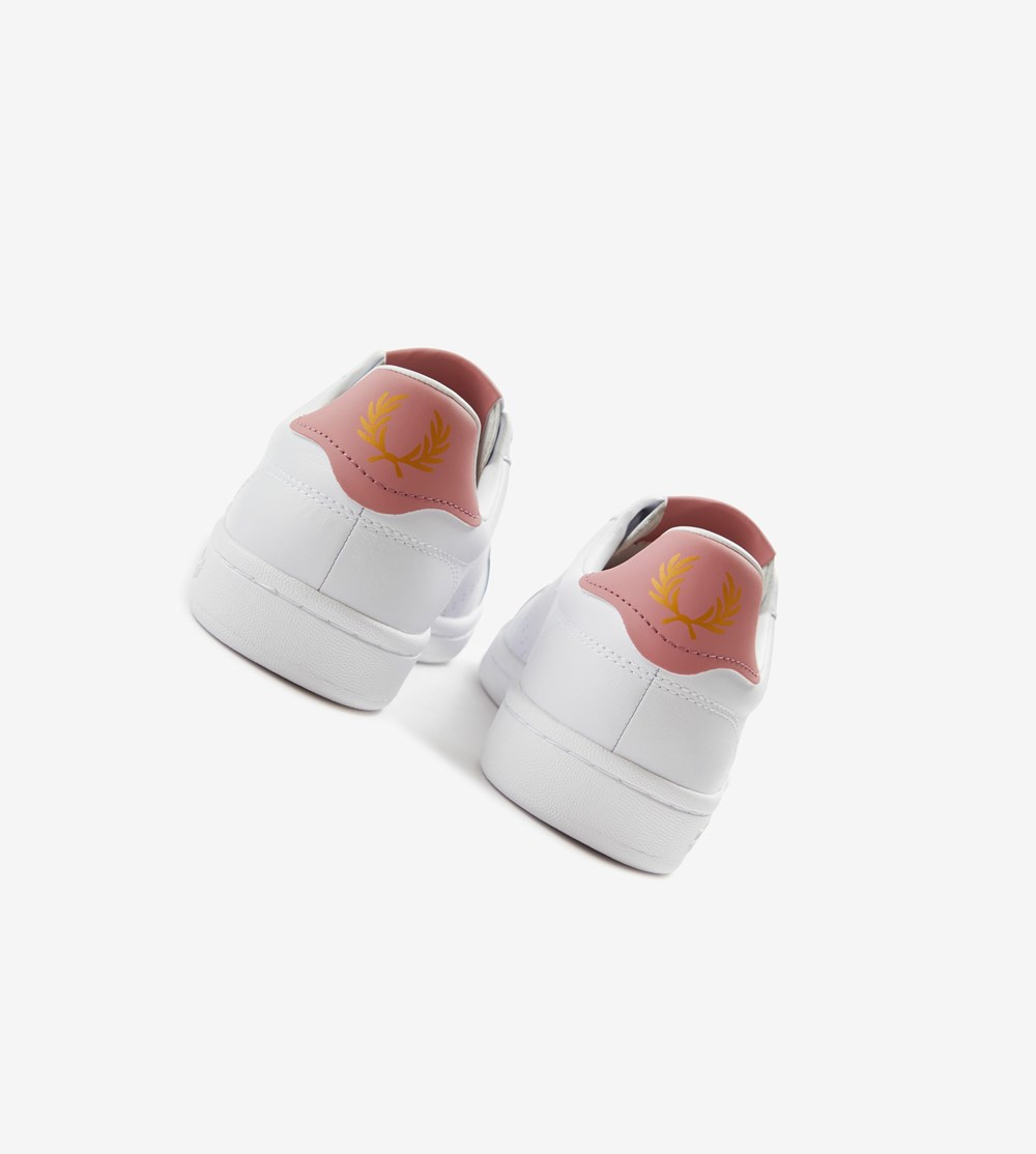 White Fred Perry B721 Men's Sneakers | VBGJQ-2304