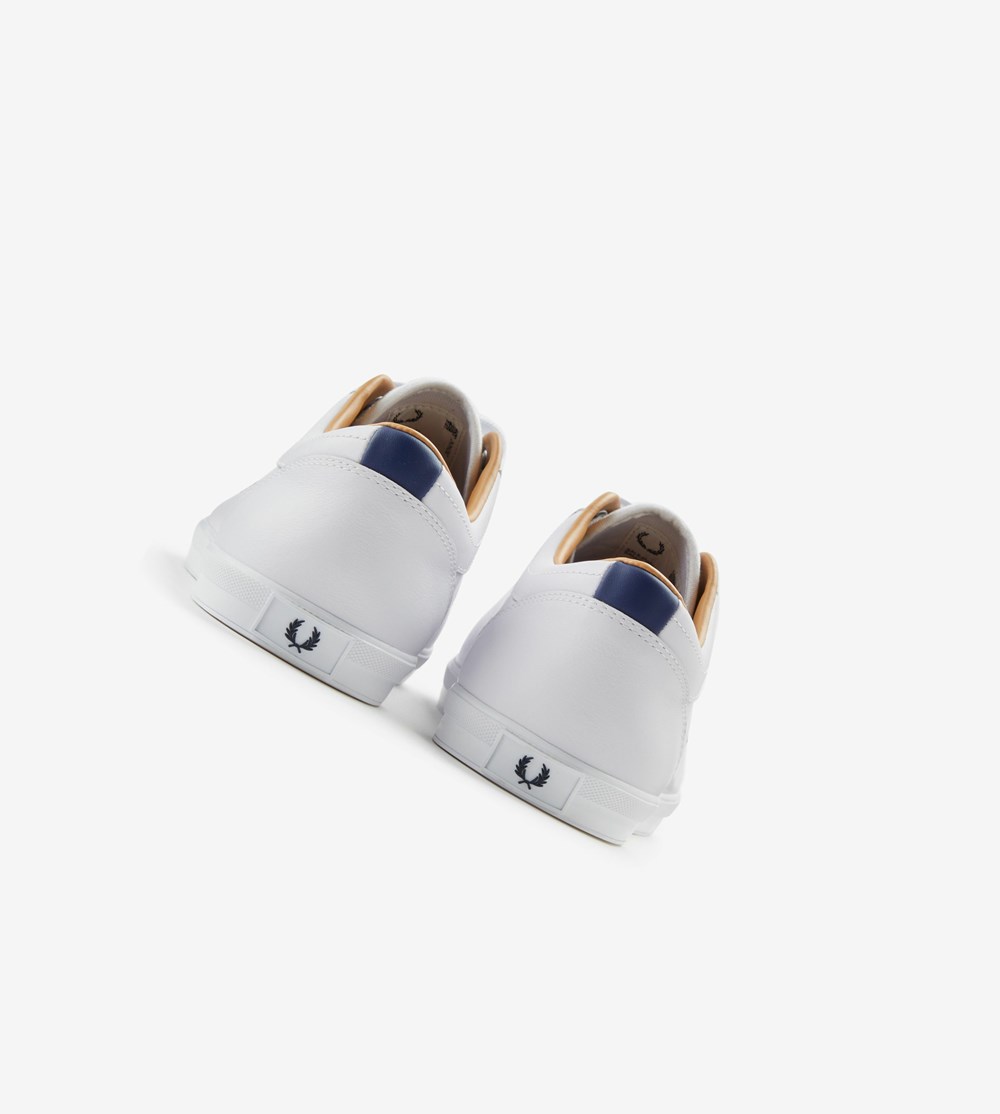 White Fred Perry Baseline Men's Sneakers | GLDZR-9631