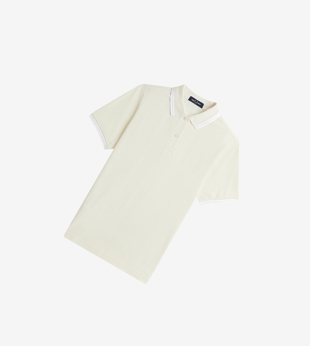 White Fred Perry G3600 Women's Polo Shirts | AZFEN-5047