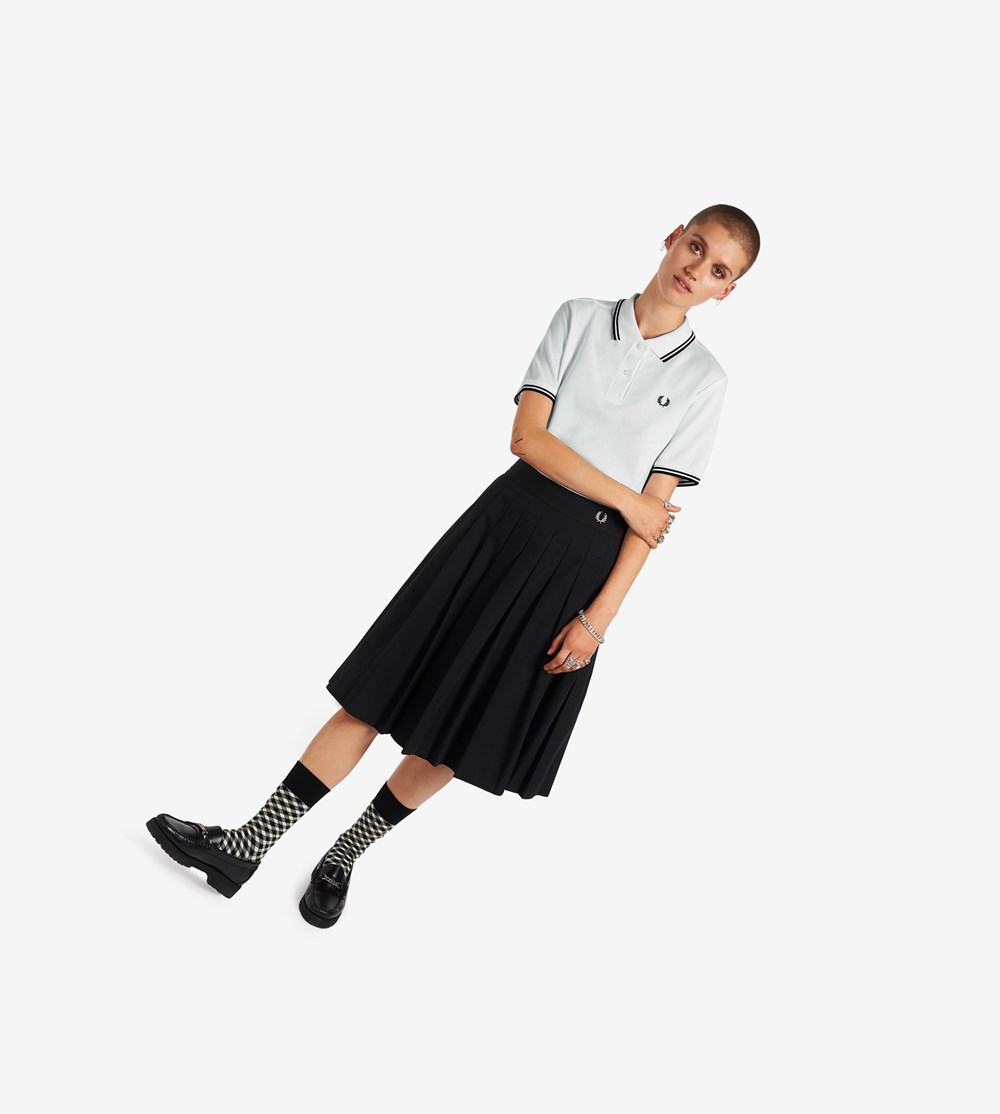 White Fred Perry G3600 Women's Polo Shirts | ZNUTW-3528