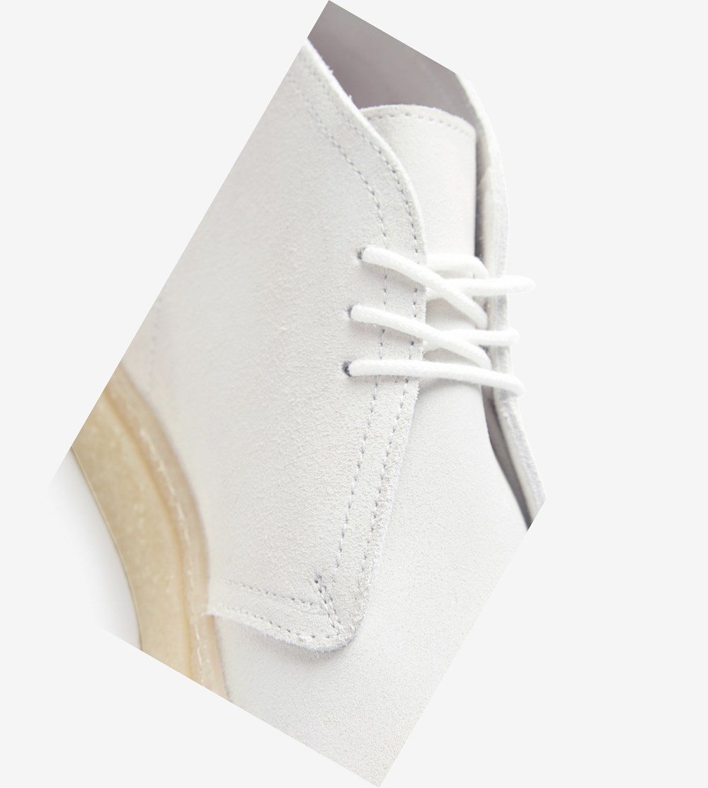 White Fred Perry Hawley Men's Boots | ECYQU-7419