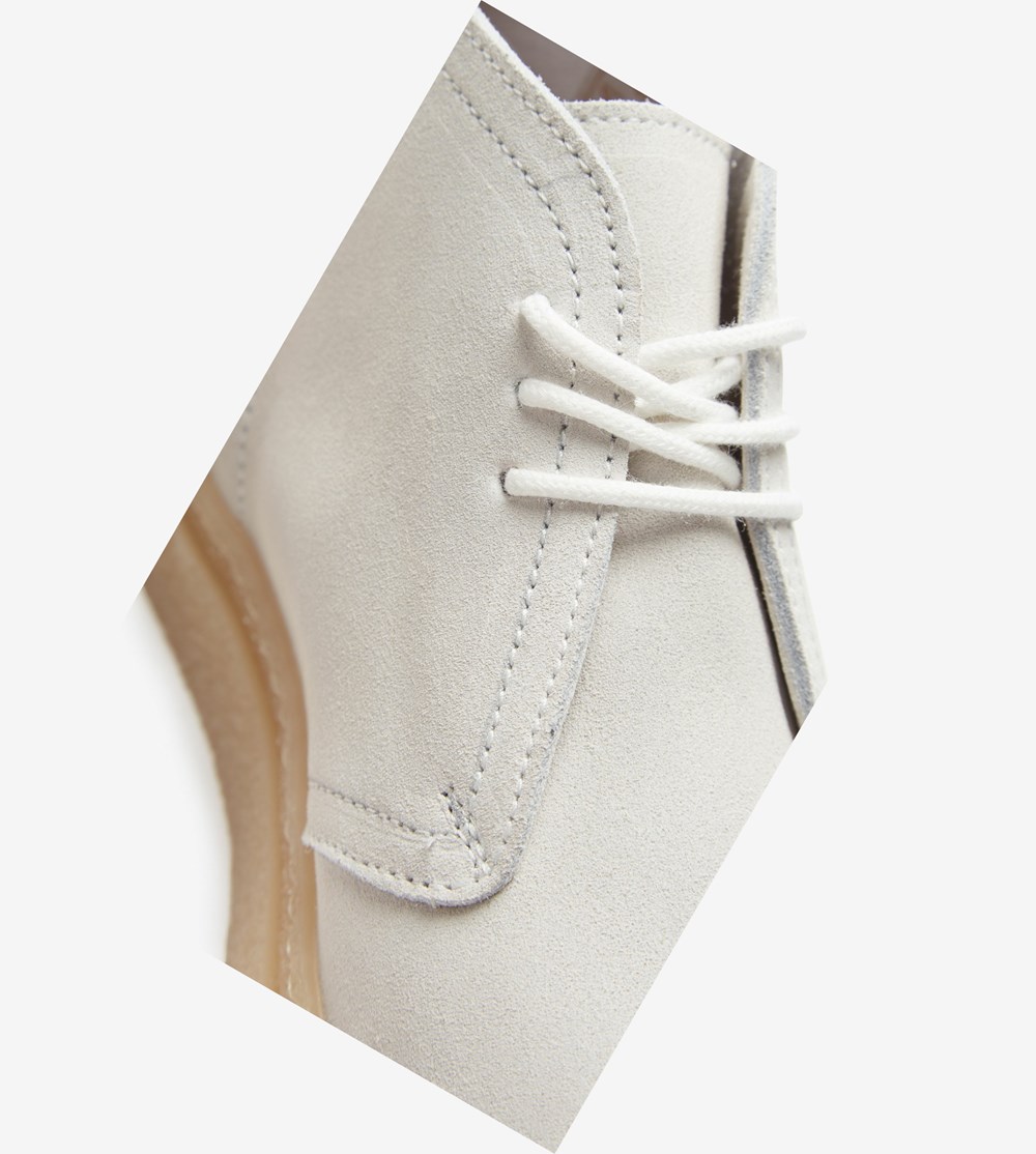 White Fred Perry Hawley Women's Boots | EKUYJ-5029