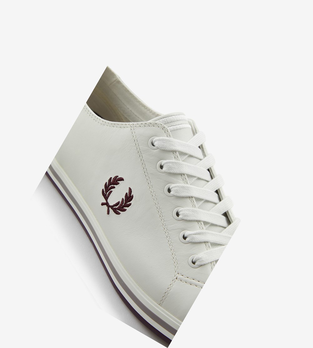 White Fred Perry Kingston Men's Sneakers | DERBN-2671