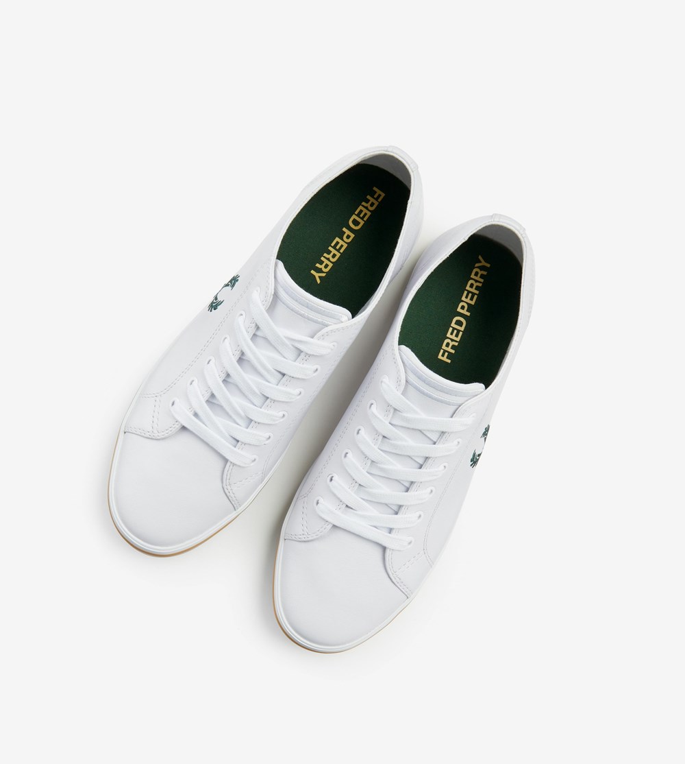 White Fred Perry Kingston Men's Sneakers | DGVLM-3708