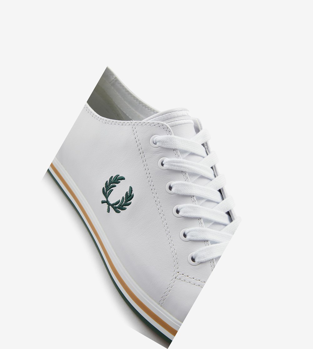 White Fred Perry Kingston Men's Sneakers | DGVLM-3708