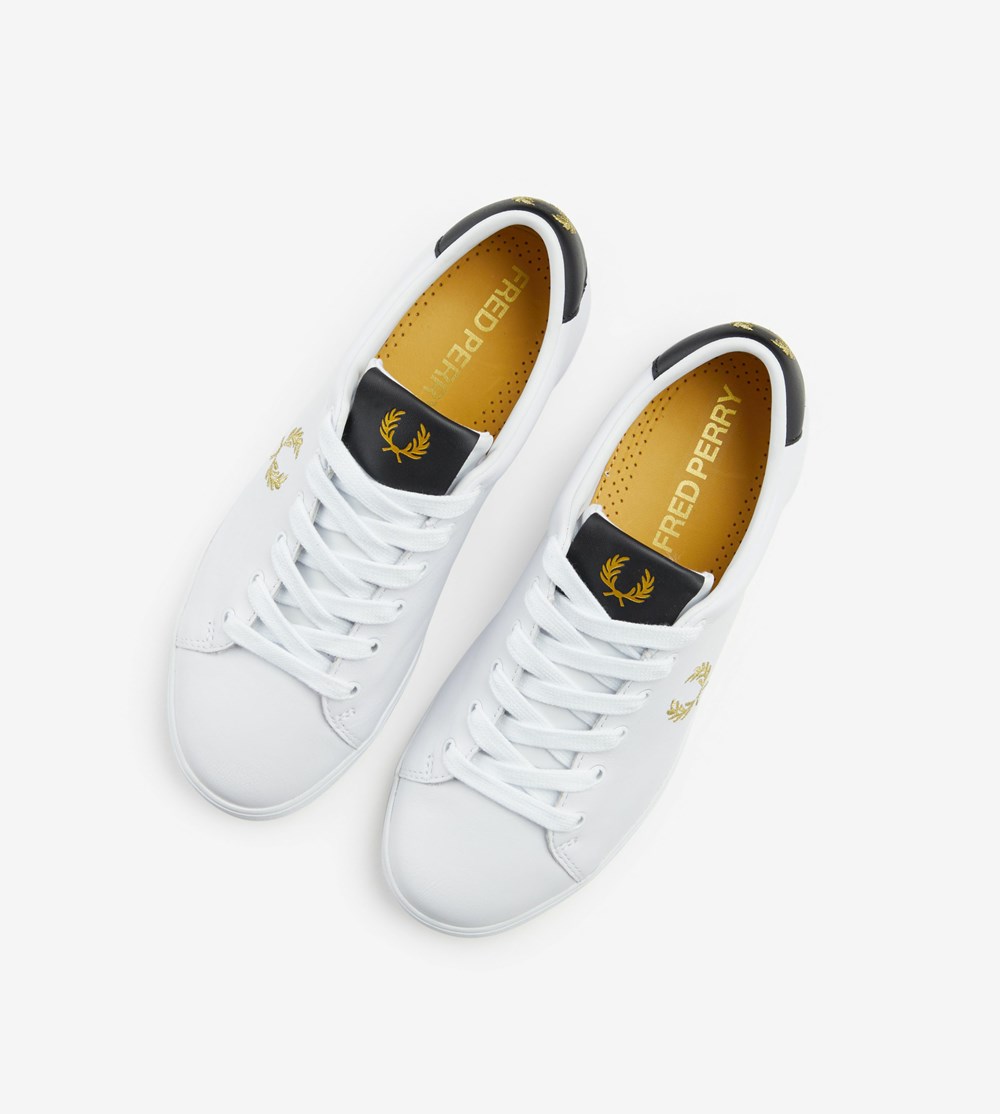 White Fred Perry Lottie Women's Sneakers | JEMND-8046